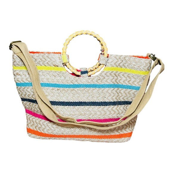 American & Beyond Stripe Bahama Breeze Tote Bag NWT - Picture 3 of 8